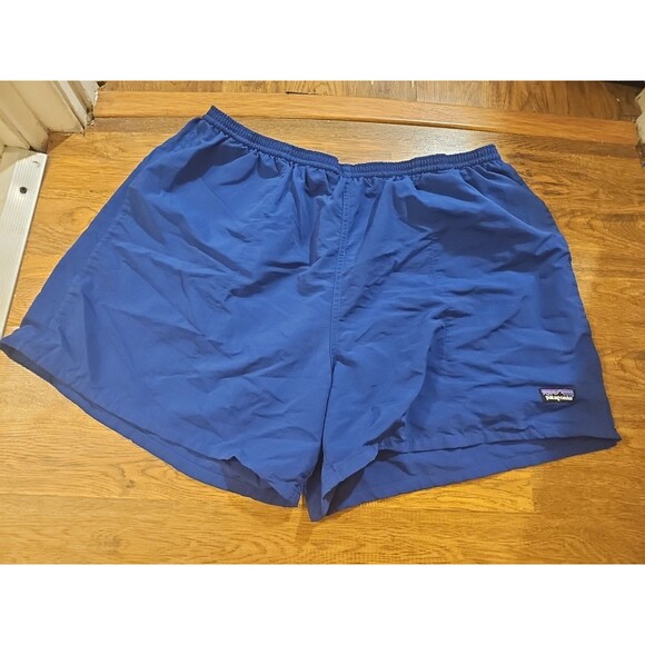 Patagonia Shorts Men’s XXL Blue Baggies 6" Inseam Lined Elastic Waist Drawstring - Picture 1 of 8